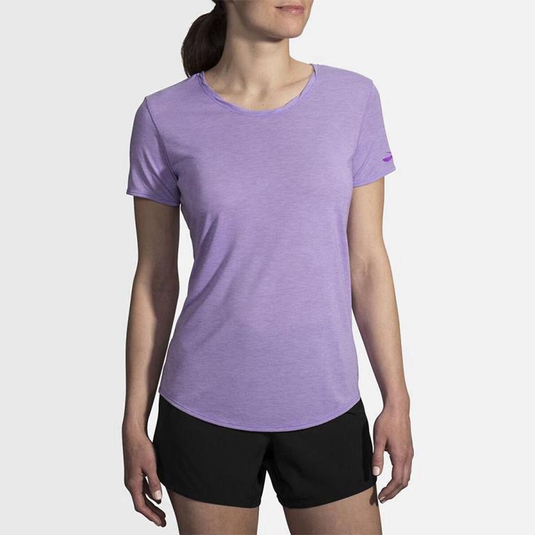 Brooks Distance Hardloopshirt voor Dames Paars (WRCSA-6987)